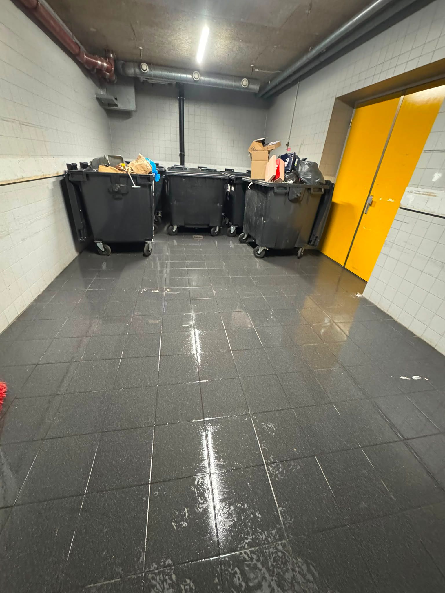 Reiniging van afval- en containerruimte